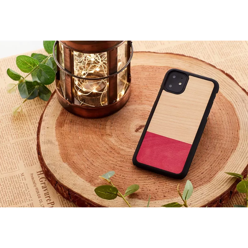 Capa para smartphone man and wood para iPhone 11 — preto, design assimétrico