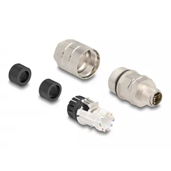 Conector de fio DeLOCK 86032 M12 LSA 2 cm prateado