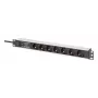 Régua de tomadas PDU Digitus DN-95441 7 saídas AC 1U Preto Prateado