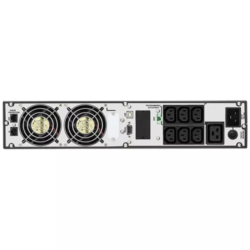 UPS de rack fsp/fortron CHAMP 3K RACK — 3000 VA, 2400 W, 110–300 V, ±1% em modo bateria, 4 saídas AC, USB