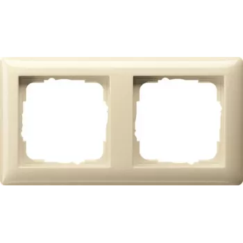 Moldura GIRA 2 módulos 021201 Standard 55 E22 branco-creme 021201