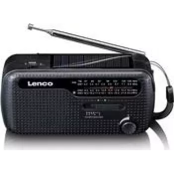 Altifalante portátil Lenco MCR-113BK Solar preto com Bluetooth e rádio FM