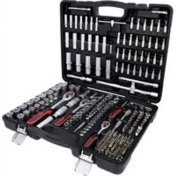Conjunto de chaves de caixa ks tools 917.0255 — conjunto de 255 peças de chaves de caixa e acessórios com encaixe 1/4 polegadas, 3/8 polegadas, 1/2 polegadas