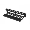 Organizador de cabos para rack 19 polegadas 2U LANBERG AK-1705-B, preto
