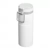 Caneca térmica STANLEY Iceflow uso diário 470 ml, aço inoxidável, fecho flip, branco