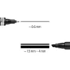 Marcador permanente Staedtler Lumocolor permanent duo 348 B preto 1 unid.