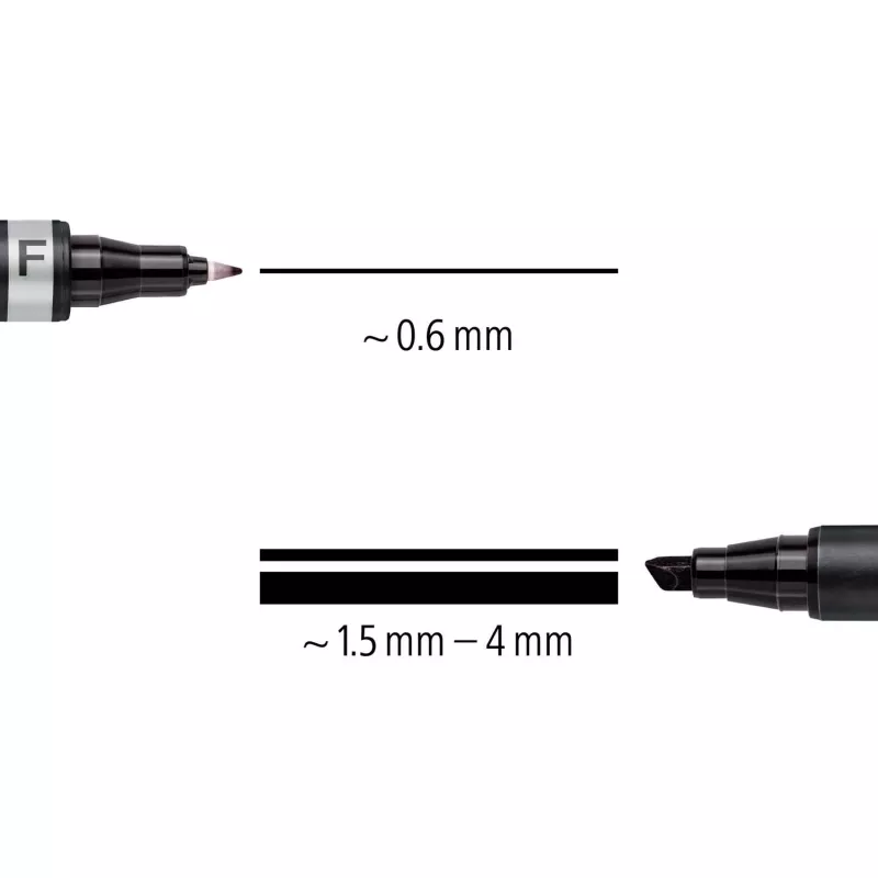 Marcador permanente Staedtler Lumocolor permanent duo 348 B preto 1 unid.