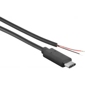 Cabo de alimentação Joy-it K-1473 Raspberry Pi, Arduino, Banana Pi, Cubieboard [1x ficha USB-C™ - 1x extremidade aberta] 1 m preto (K-1473)