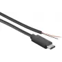 Cabo de alimentação Joy-it K-1473 Raspberry Pi, Arduino, Banana Pi, Cubieboard [1x ficha USB-C™ - 1x extremidade aberta] 1 m preto (K-1473)