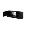 Cama Meble QIU 160 móvel de TV, MDF, preto brilhante