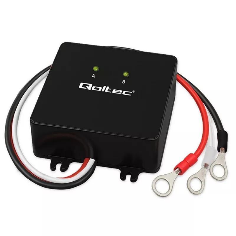 Equalizador de tensão de bateria QOLTEC 51097 para baterias de 24V (2×12V), corrente de equalização 5A