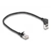 Cabo de rede DeLOCK RJ45 Cat.6A 0,25 m preto
