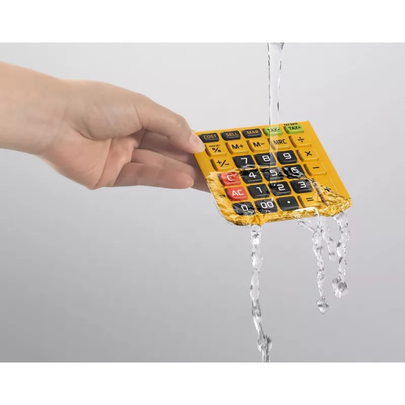 CASIO CALCULATOR OFFICE WATERPROOF WM-320MT-S, ecrã de 12 dígitos. Teclado removível, 108,5 x 168,5, grau de resistência à água e sujidade: IP54