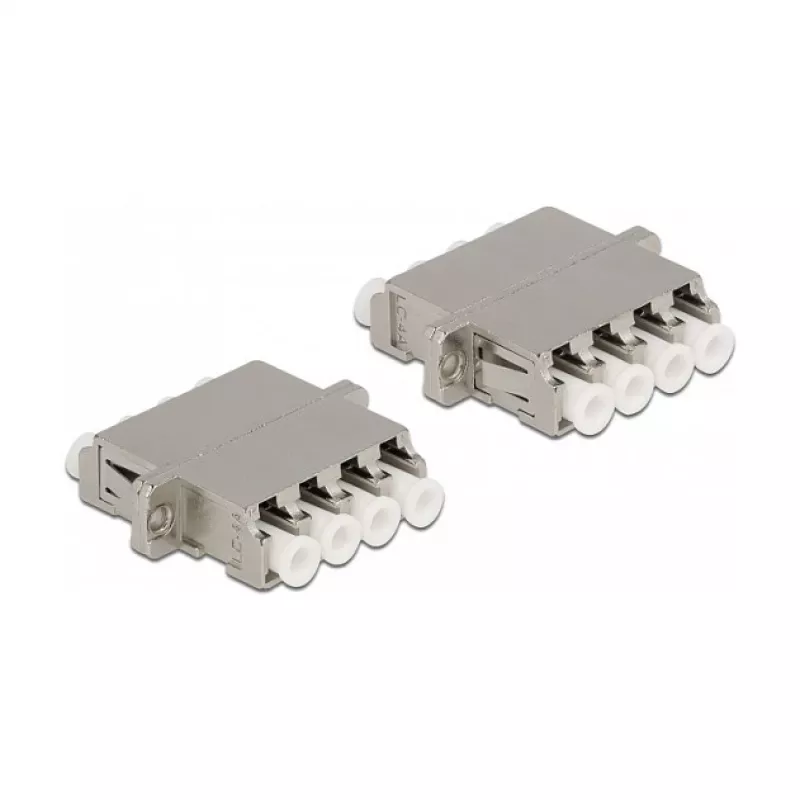 Acoplador de fibra ótica DeLOCK LC Quad fêmea para LC Quad fêmea monomodo