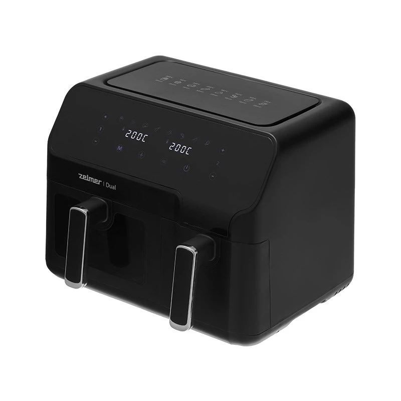 Fritadeira de ar quente Zelmer ZAF9000 5,5 l + 3,5 l 2700 W preta