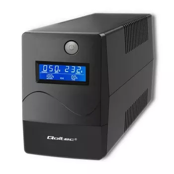 UPS Qoltec Monolith Dupla conversão Online 0,65 kVA 360 W 2 tomadas AC