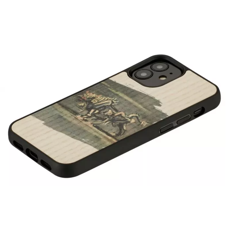 Capa para telemóvel Man and Wood para iPhone 12 mini — design de touro branco