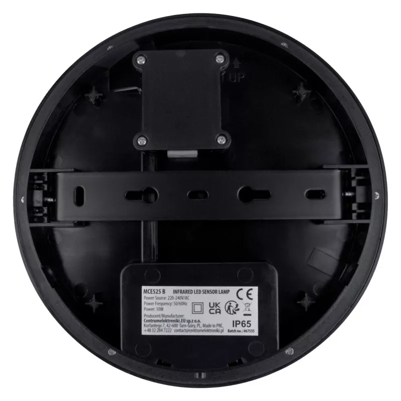 Lâmpada LED com sensor PIR MACLEAN MCE525 B – aplique de parede exterior, LED ativada por movimento