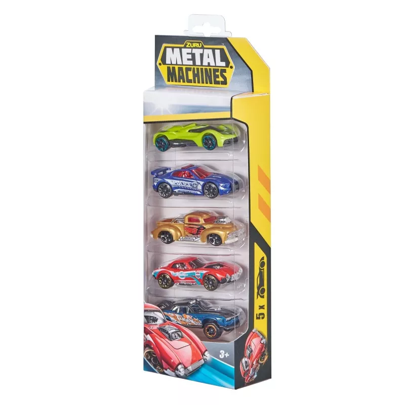 Zuru Metal Machines carros de metal fundido (5 un.) 1:64, série 2, sortidos