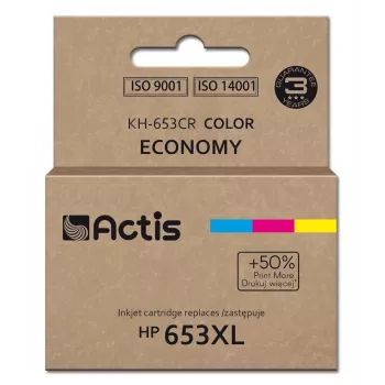 Tinta Actis KH-653CR (substitui HP 653XL 3YM74AE; Premium; 18 ml; 300 páginas; cor)