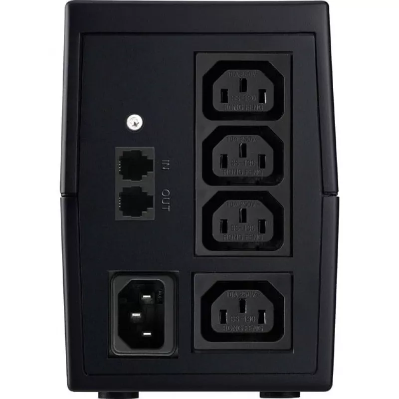 BlueWalker PowerWalker VI 650 SH IEC UPS, 650 VA (0,65 kVA), 360 W, 4 tomadas, 7 Ah, USB, 220-240 V, preto