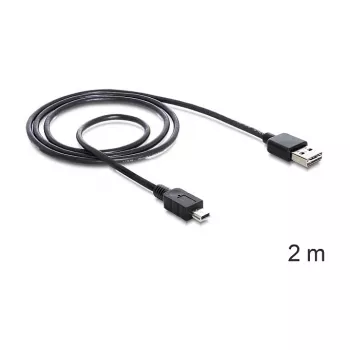 Cabo USB DeLOCK 85554 USB 2.0 2 m USB A Mini-USB B preto