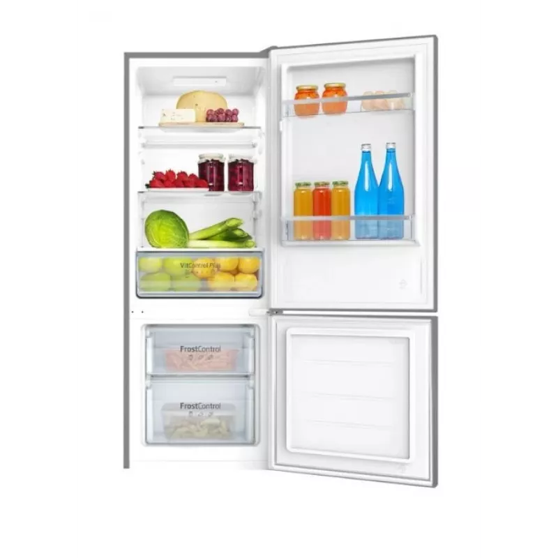 Amica FK244.4X(E) frigorífico combinado de instalação livre, congelador em baixo, frigorífico de 153 l, congelador de 52 l, FrostControl, classe energética E