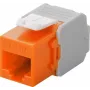 Wentronic Goobay CAT 6a KeyStone conector fêmea RJ45, não blindado, 500 MHz, laranja-branco (90690)