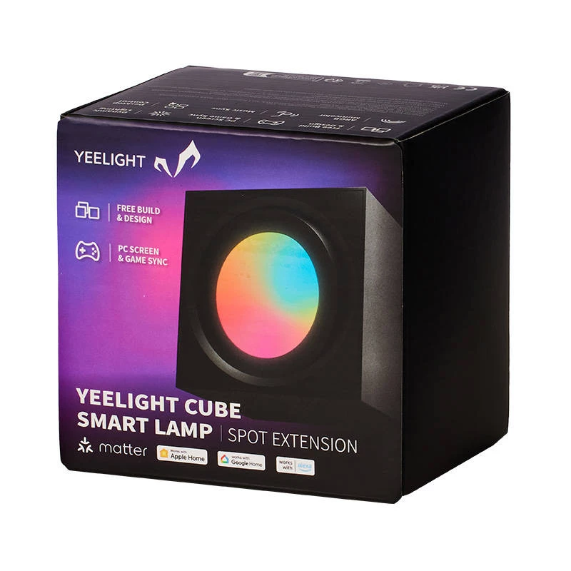 Yeelight Cube Smart Lamp Spot Expansion Pack YLFWD-0005 painel de luz para gaming, 12 W, Wi-Fi 2,4 GHz / Bluetooth 5.0, 100–240 V