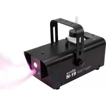 Máquina de névoa híbrida LED EUROLITE N-19 RGB (modelo 51702090) — efeitos LED RGB, emissão de névoa híbrida