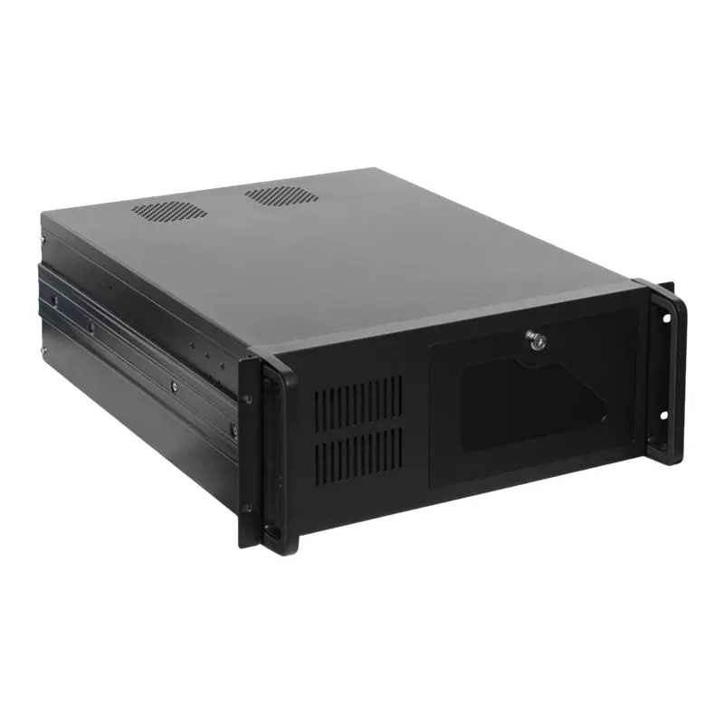 Netrack NP5104 Caixa de servidor rack 4U de 19 polegadas, microATX/ATX/eATX, 530 mm de profundidade
