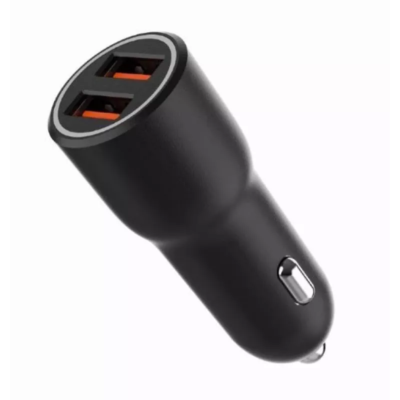 Carregador de automóvel para dispositivos móveis Gembird TA-UC-A2QC36-CAR-01, 36 W, 12–24 V, isqueiro, preto