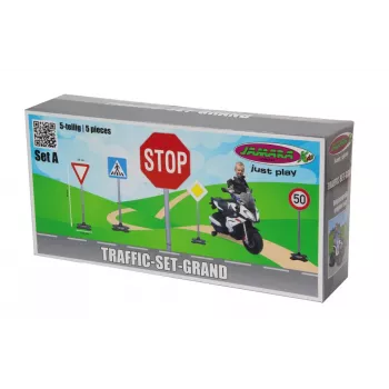 Conjunto de sinais de trânsito de brinquedo Jamara 460257
