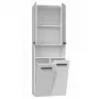 Armário de arrumação para casa de banho top e shop NEL 2K DK BPOŁ — independente, 3 prateleiras, 600×300×1740 mm, branco