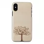 Capa para smartphone Man and Wood para iPhone X/XS, madeira de macieira, preto