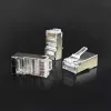 Ficha modular RJ45 QOLTEC 54556 CAT6 FTP, prateado, 18×22×11 mm, pack de 100