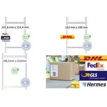 Etiquetas de envio em rolo Herma 58350 148,5 x 210 mm de aderência rápida