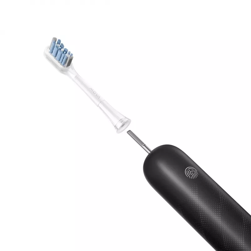 Escova de dentes elétrica sónica MOVA Fresh Pro Adult preto com bateria de iões de lítio integrada, 4 modos de escovagem