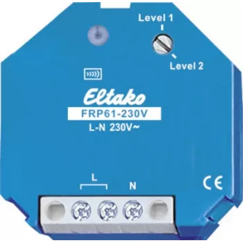 Interruptor de rádio de parede Eltako FRP61-230V azul 230 V, 45 mm