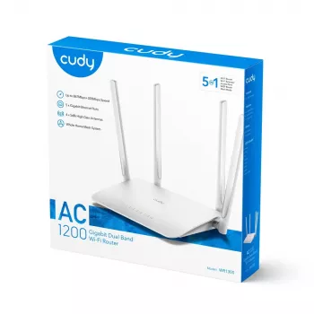 Router WiFi Cudy WR1300 Gigabit Ethernet Dualband (2,4 GHz / 5 GHz) Branco