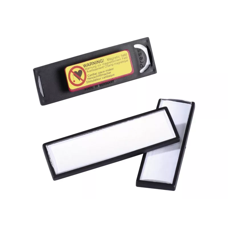 Durable CLIP-CARD - Placa de Nome - para 17 x 67 mm - Magnético - Preto (Pack de 25)