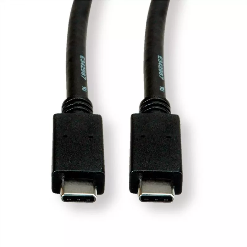 Cabo ROLINE USB3.2Gen2 PD 20V5A Type-C-C ST/ST 0,5 m - Cabo - Digital/Dados - 0,5 m (11.99.9057)