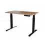 Secretária com regulação elétrica de altura MOON 121x67x72-120 preta/castanho-claro