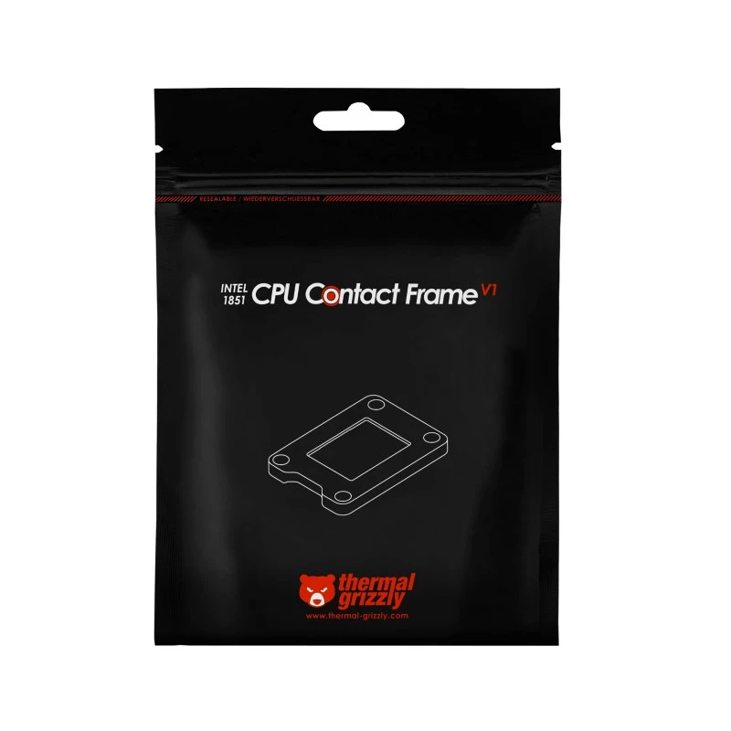 Kit de upgrade de frame Thermal Grizzly TG-CF-I1851-V1 Alumínio Preto 71x51x6mm