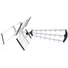 Antena DVB-T interior/exterior LIBOX LB2000 com amplificador de 69 dB, polarização dupla, 174–790 MHz, alumínio/preto