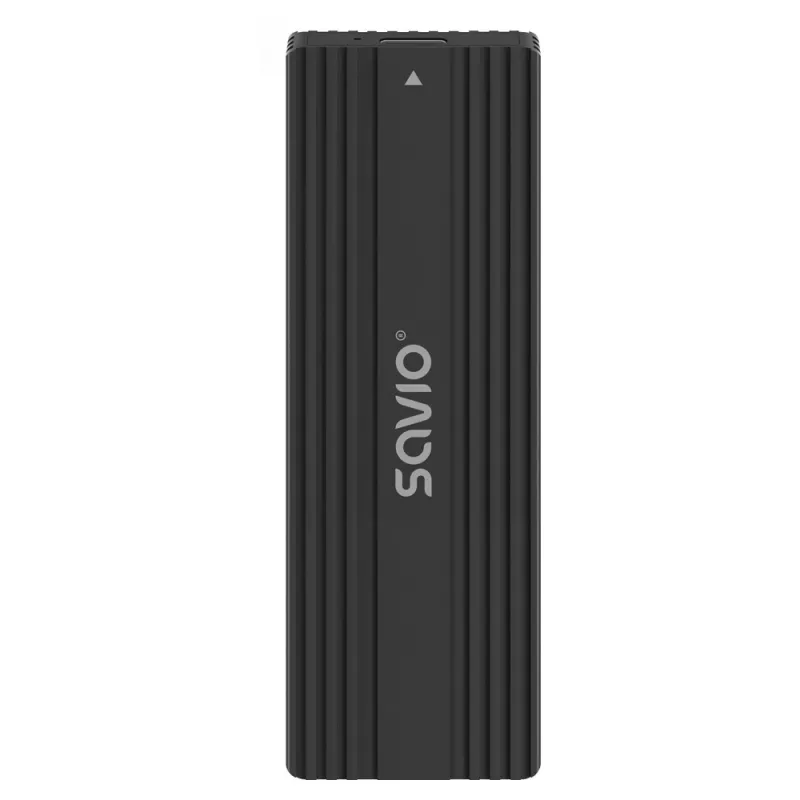 Caixa para SSD SAVIO AK-84 Preto para unidades M.2, USB 10 Gbit/s (Type-A / Type-C), Alumínio + ABS