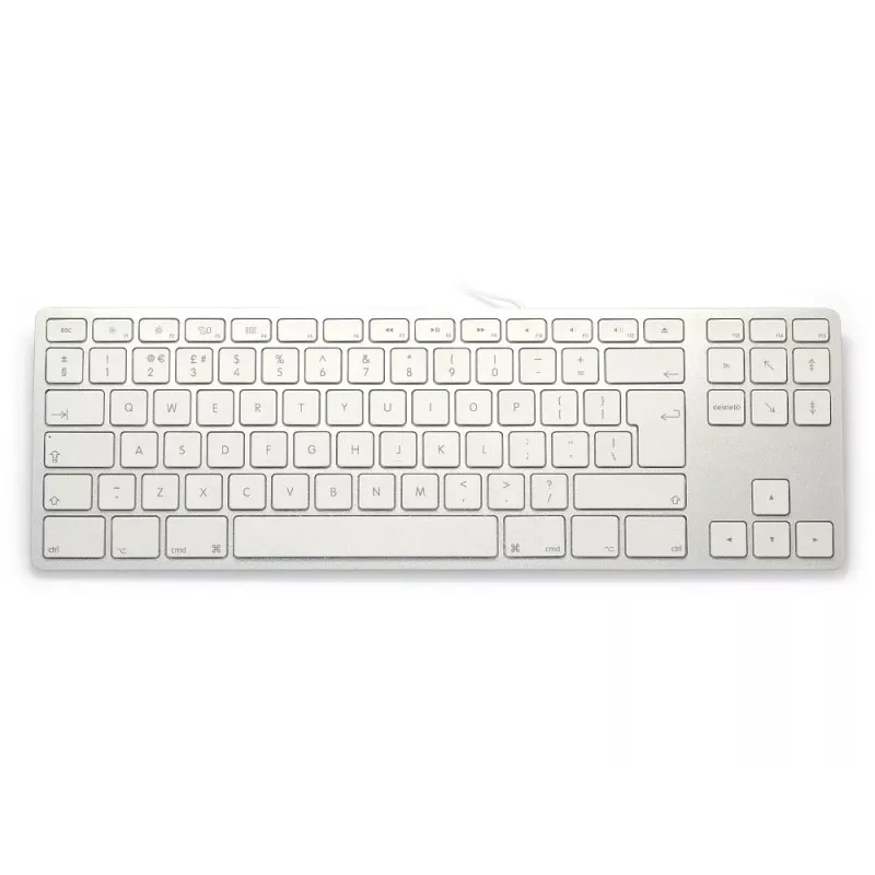 Teclado de alumínio Mac Tenkeyless prateado