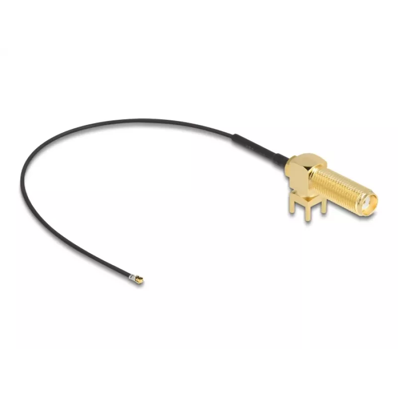 Cabo coaxial DeLOCK 12031 0,15 m RP-SMA I-PEX MHF4 preto