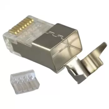 Conector fêmea RJ45 blindado FTP CAT7, 20 unid.