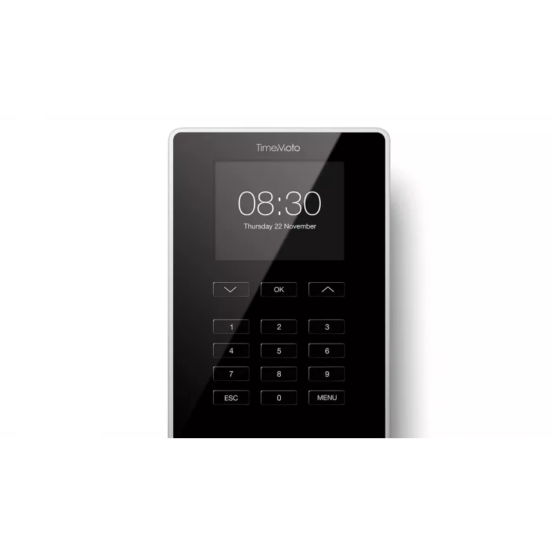 Terminal de controlo de assiduidade Safescan TM-616 preto — TFT 2,8 polegadas, dual-core 1 GHz, cartão de proximidade, Ethernet LAN, montagem na parede